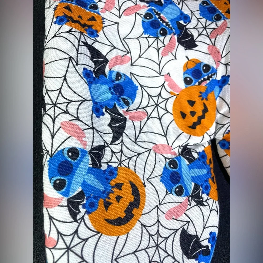 Stitch Halloween 3-pc Kitchen Set Oven Mitt Spatula Whisk Blue Orange Black NWT